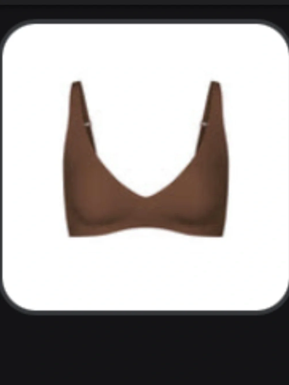 SKIMS Seamless Scoop Bralette - Chocolate Brown - Picture 1 of 4
